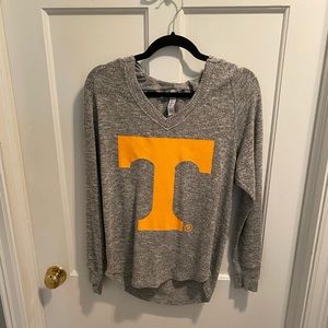 Grey T shirt hoodie, small